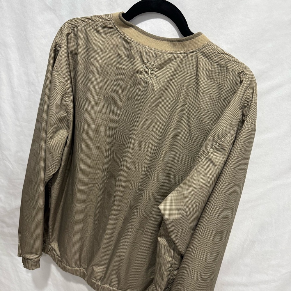 PGA TOUR Men’s Pullover Windbreaker Jacket Plaid‎ Beige  Large Golf Performance - Picture 8 of 16
